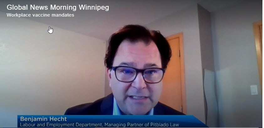 Screenshot of Benjamin Hecht on Global New Morning Winnipeg