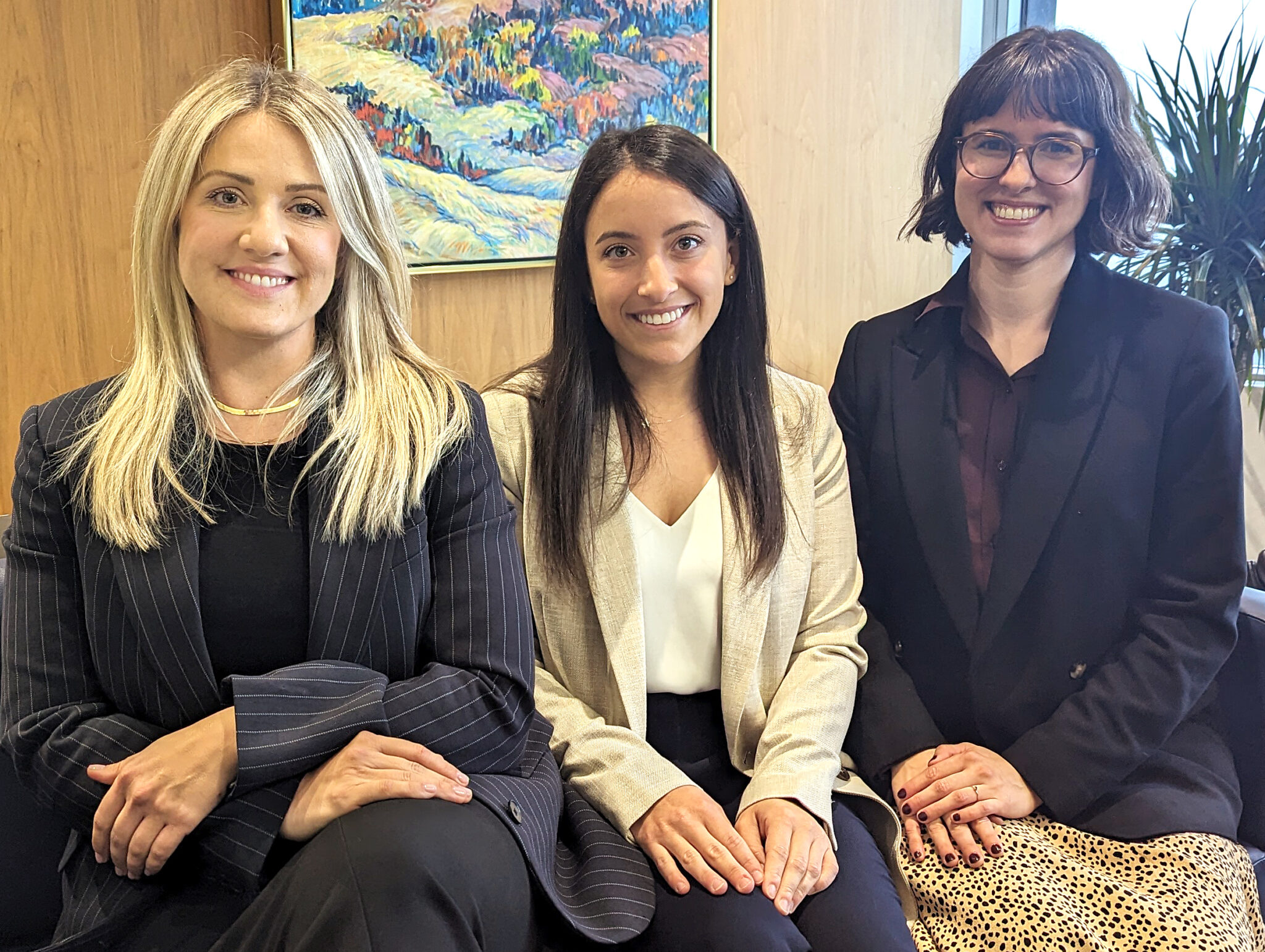 Articling students Johanna, Isanne, and Megan